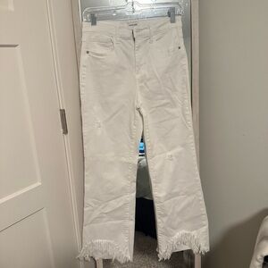 White Frayed Women Jeans
